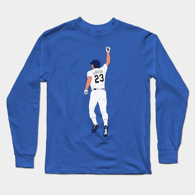 Kirk Gibson LA Dodgers World Series Home Run Long Sleeve T-Shirt by Hevding